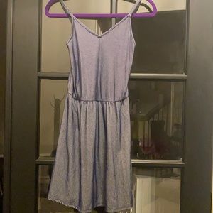 Navy/white striped cotton dress